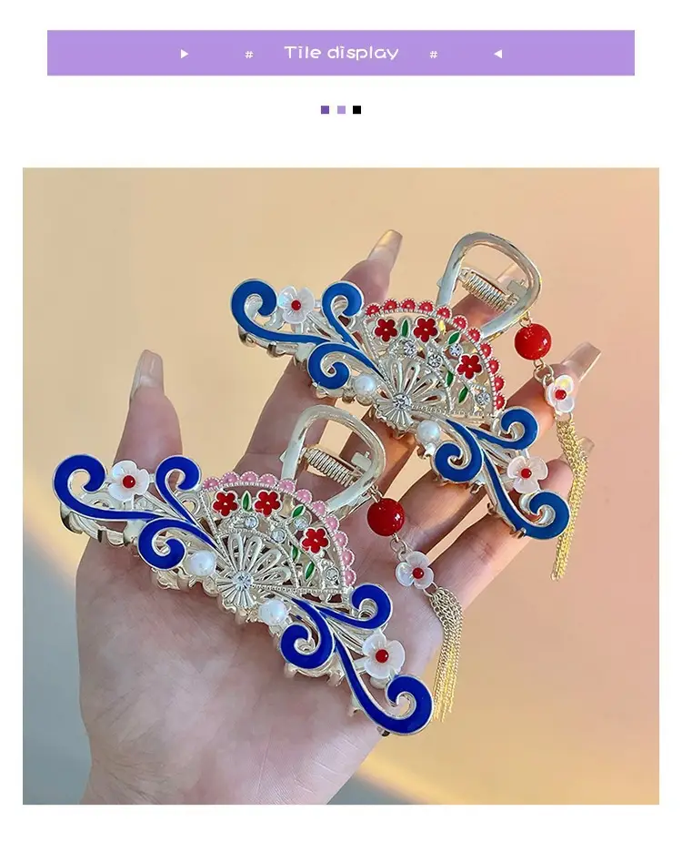 Pearl Tassel Hairpin for Women Back of Head Updo — feature 37