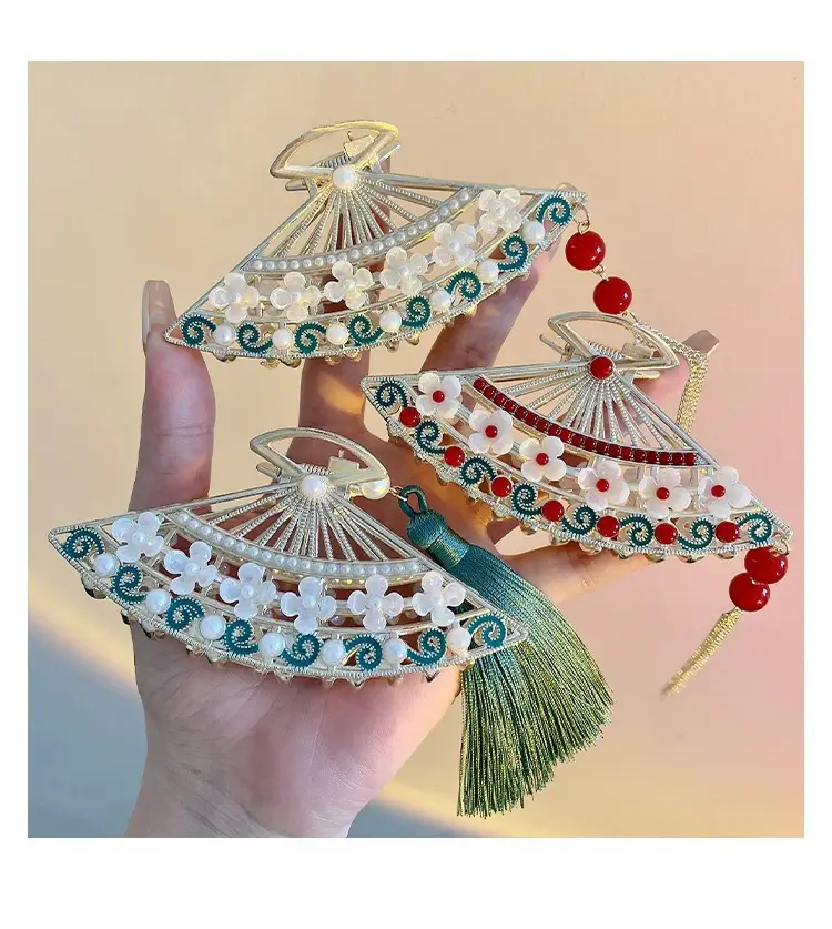 Pearl Tassel Hairpin for Women Back of Head Updo — feature 40