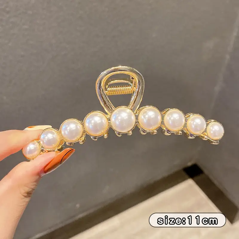Pearl Tassel Hairpin for Women Back of Head Updo