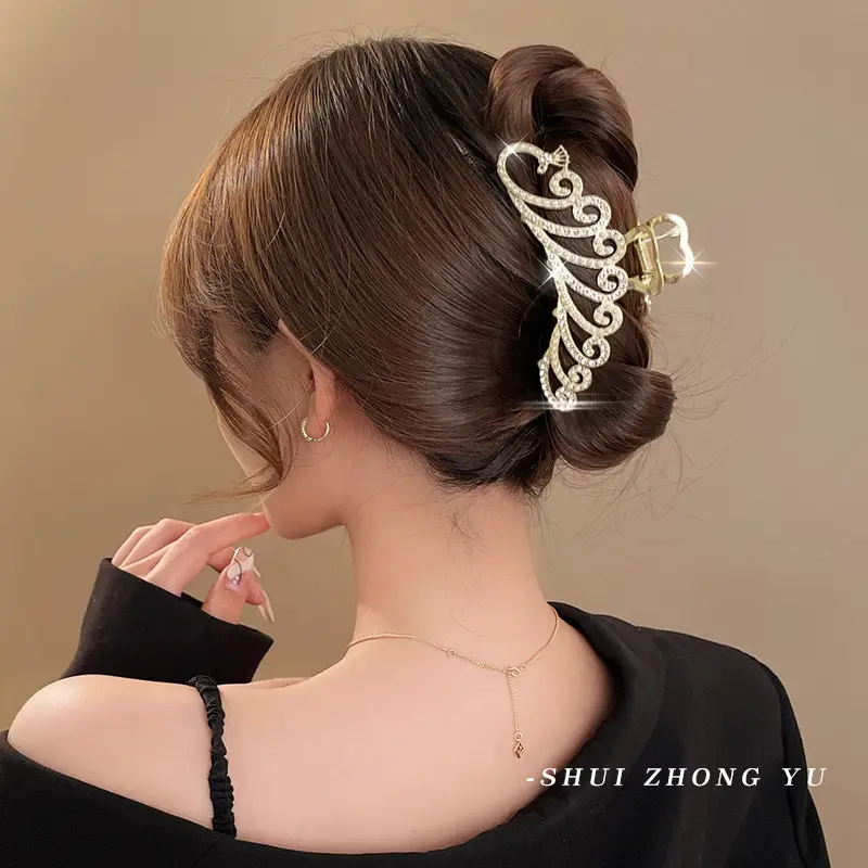 Pearl Tassel Hairpin for Women Back of Head Updo