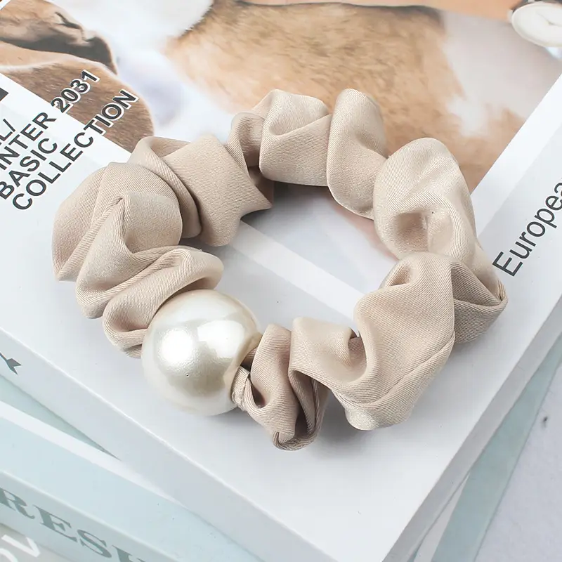 Black Pearl Hair Scrunchie for Women - Image 3