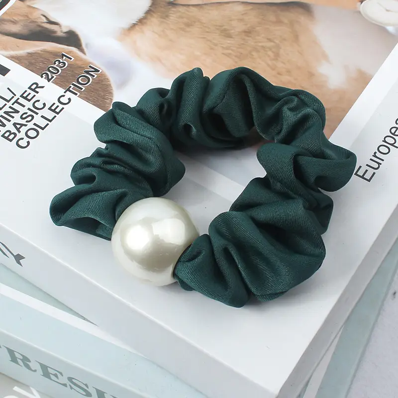 Black Pearl Hair Scrunchie for Women - Image 5