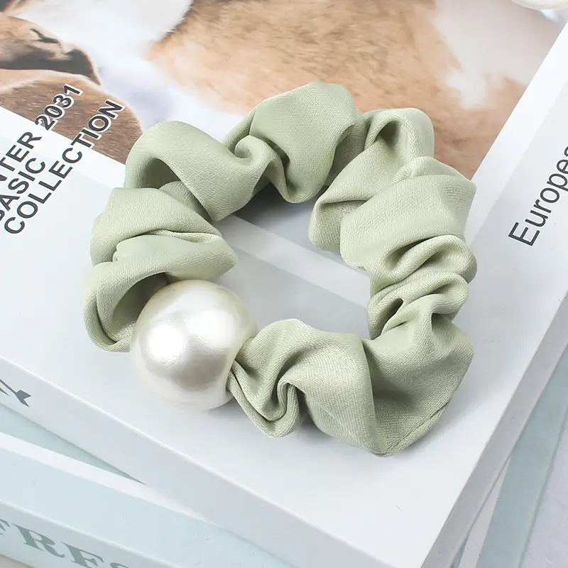 Black Pearl Hair Scrunchie for Women - Image 6