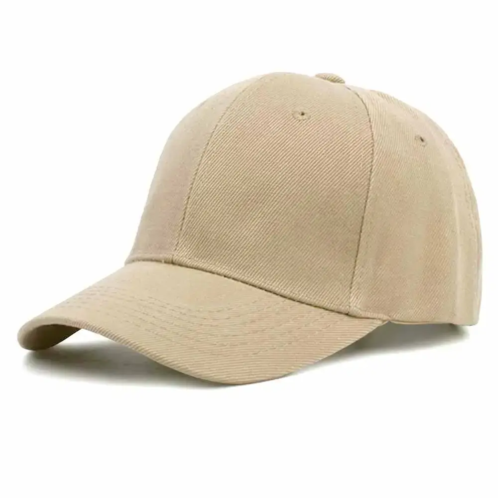 Beige Peaked Baseball Cap for Men - Image 6
