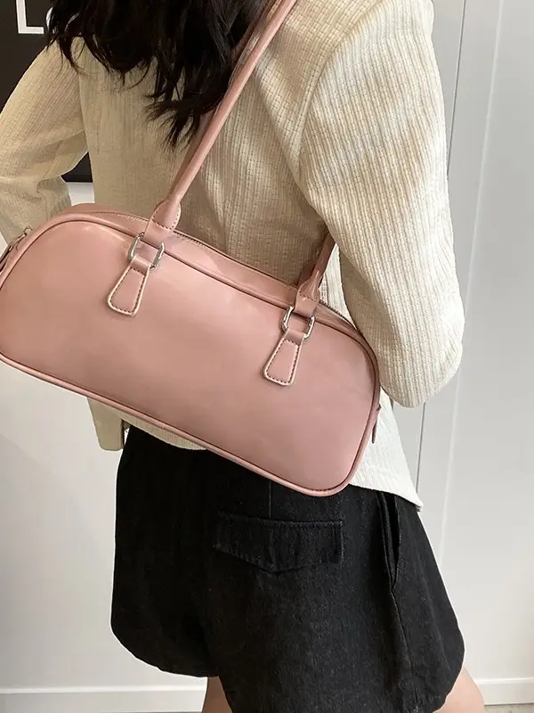 Pink Shoulder Bag for Women 2023 Winter Commute Travel - Image 3