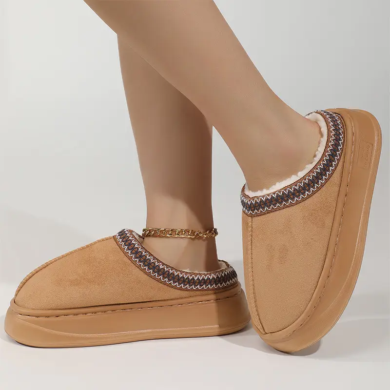 Tasman bag mouth winter bag heel indoor thick bottom home fleece-lined cotton slippers women's outer wear autumn and winter EVA - Image 14