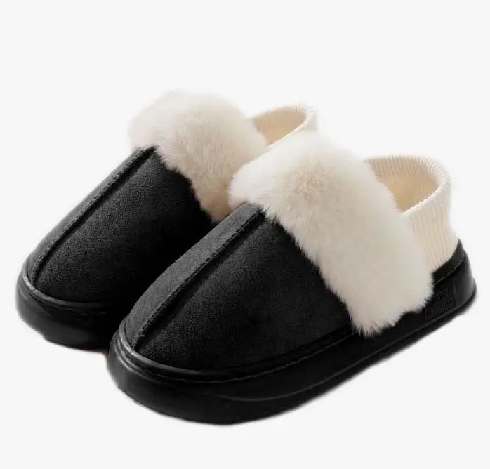 Tasman bag mouth winter bag heel indoor thick bottom home fleece-lined cotton slippers women's outer wear autumn and winter EVA - Image 10
