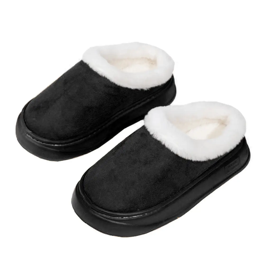 Tasman bag mouth winter bag heel indoor thick bottom home fleece-lined cotton slippers women's outer wear autumn and winter EVA - Image 8