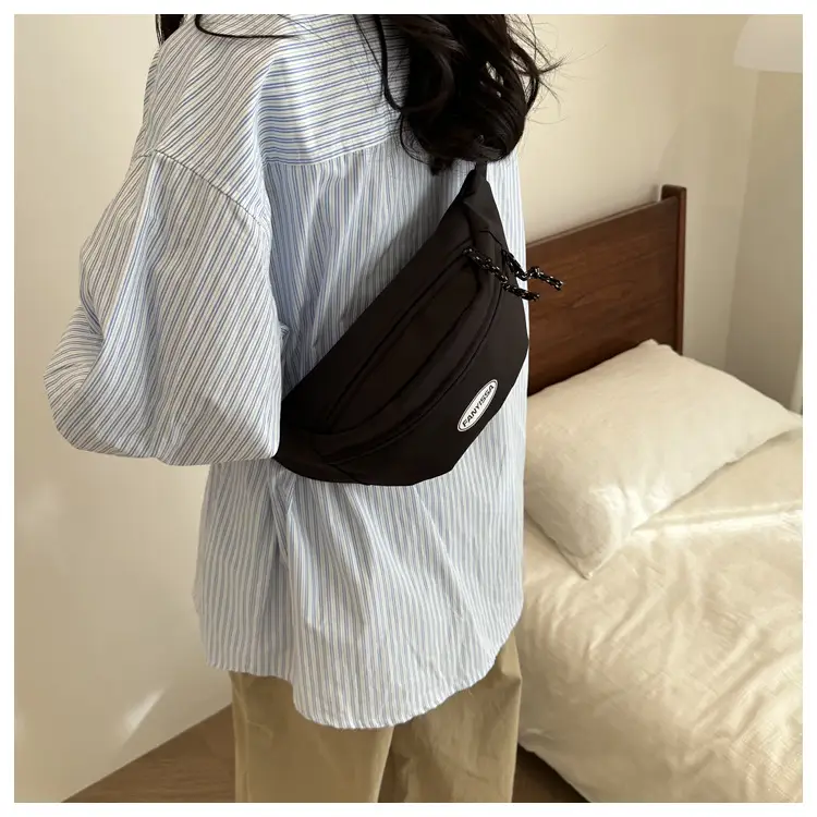 Men's Black Japanese Waist Bag Lightweight Shoulder Bag — feature 31