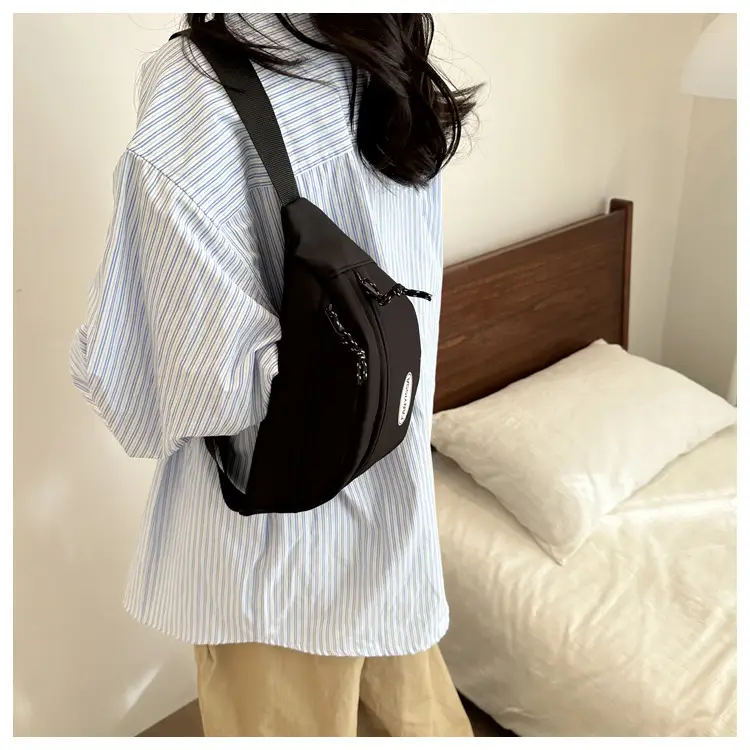 Men's Black Japanese Waist Bag Lightweight Shoulder Bag — feature 32