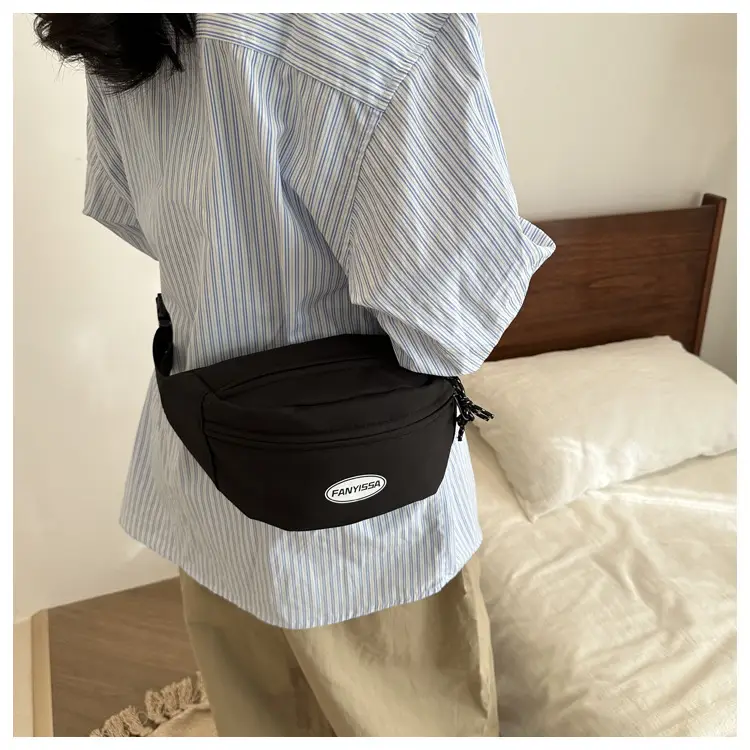 Men's Black Japanese Waist Bag Lightweight Shoulder Bag — feature 35