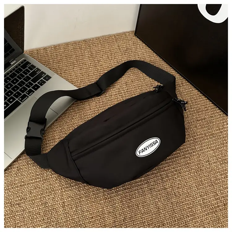 Men's Black Japanese Waist Bag Lightweight Shoulder Bag - Image 2