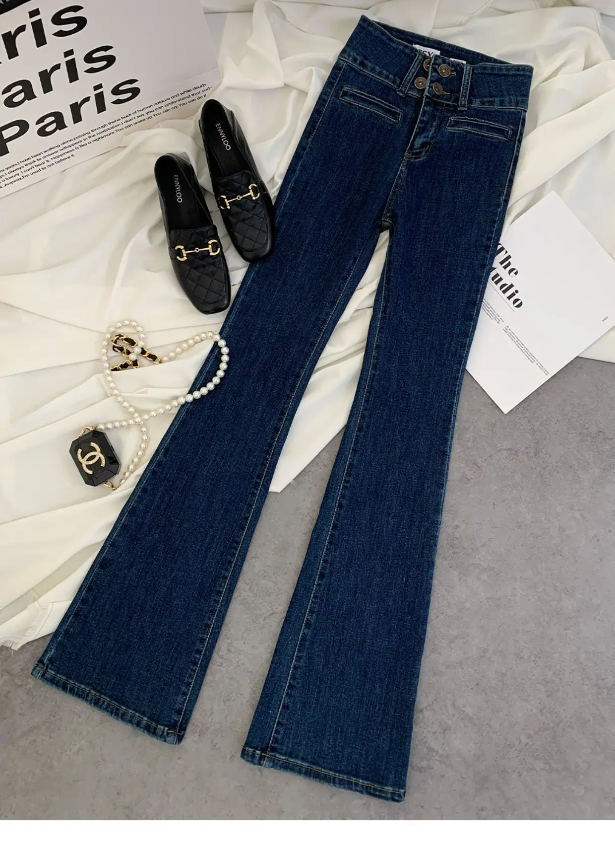 2023 New Retro Dark Blue Slim Fit Skinny Jeans Women — feature 19