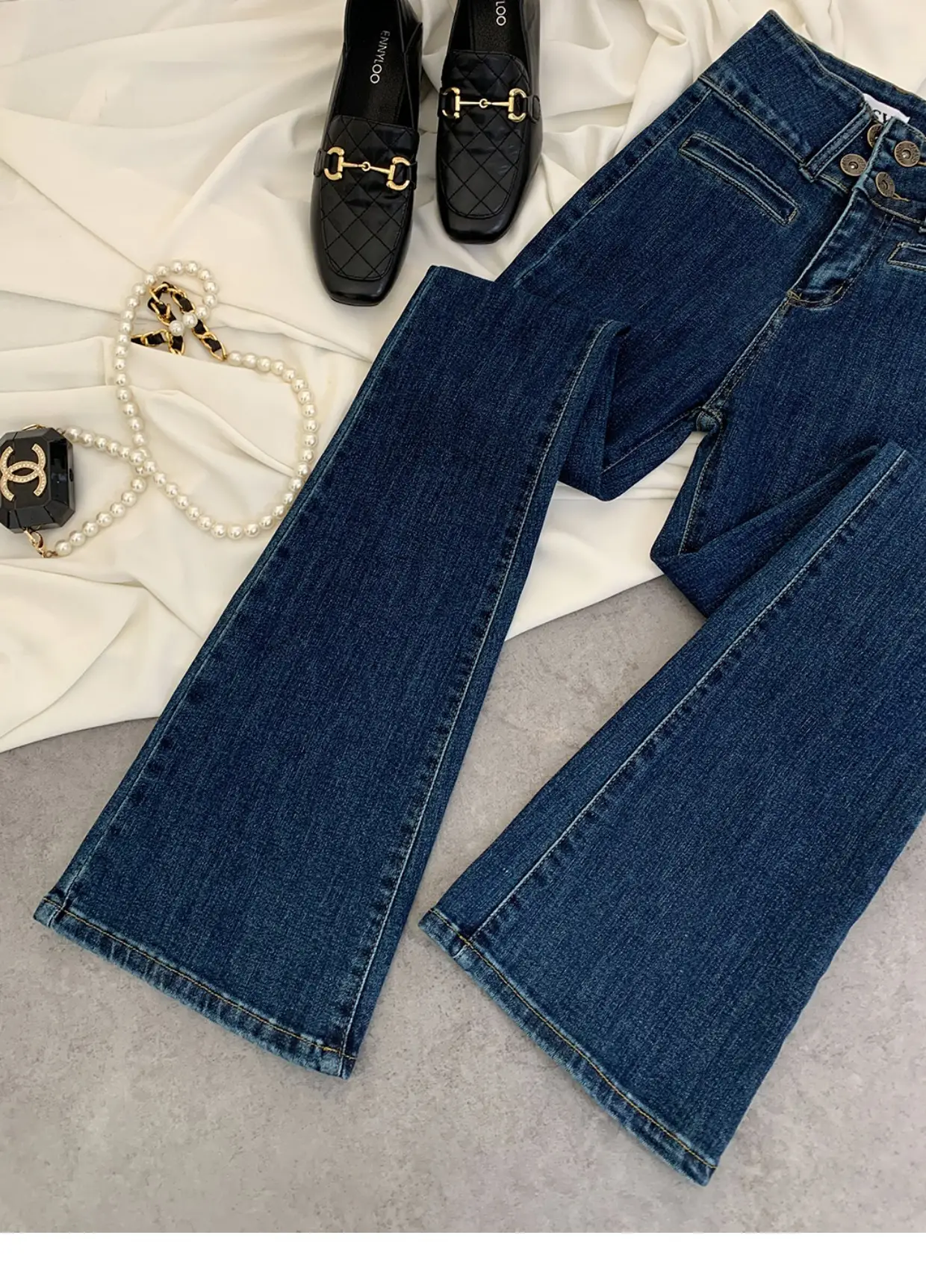 2023 New Retro Dark Blue Slim Fit Skinny Jeans Women — feature 8