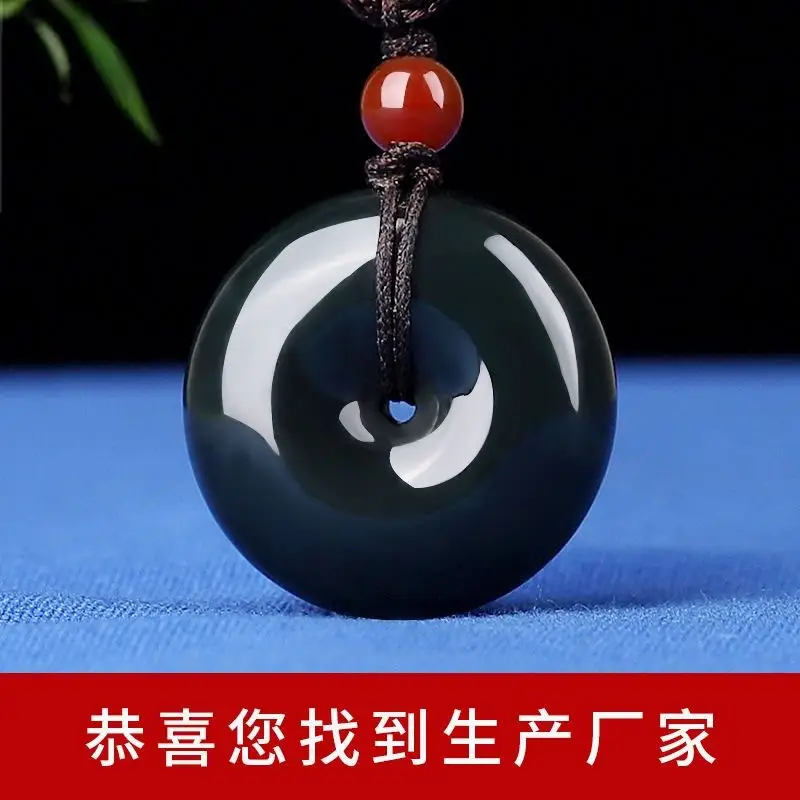 Jade Buckle Pendant Black Red Jade Pendant Live Supply