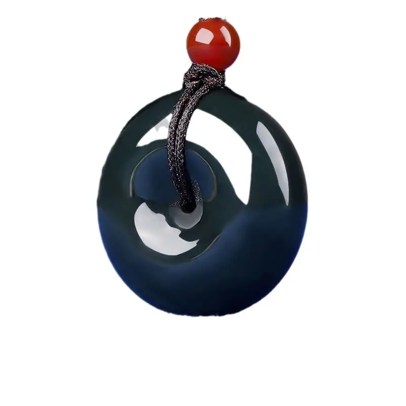 Jade Buckle Pendant Black Red Jade Pendant Live Supply