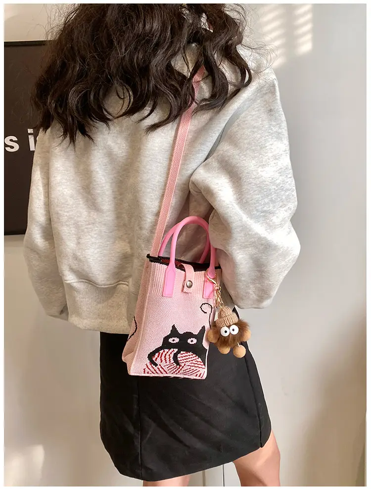 Women Red Envelope Messenger Bag with Doll Keychain — feature 20