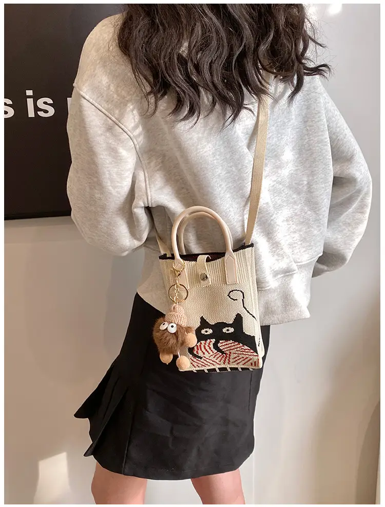 Women Red Envelope Messenger Bag with Doll Keychain — feature 21