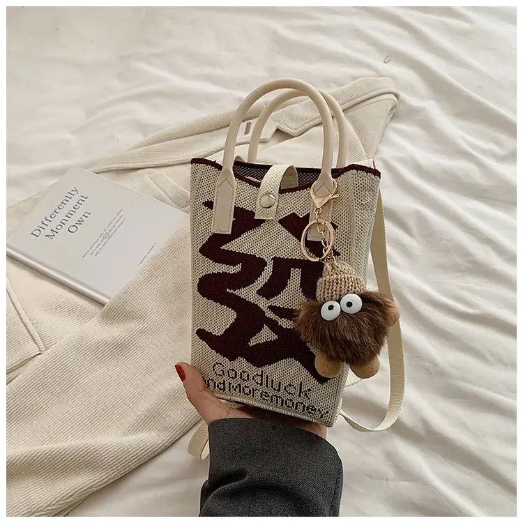 Women Red Envelope Messenger Bag with Doll Keychain — feature 28