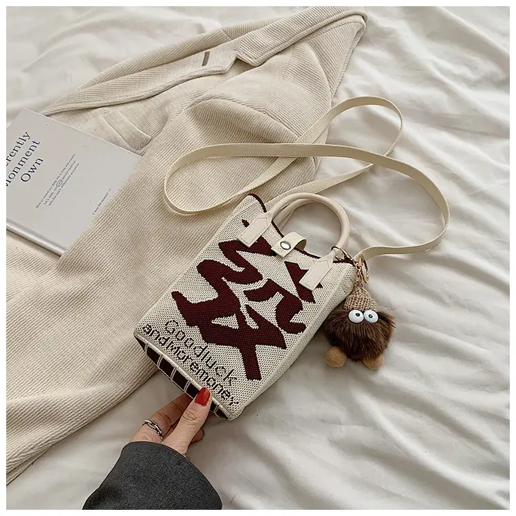 Women Red Envelope Messenger Bag with Doll Keychain — feature 29