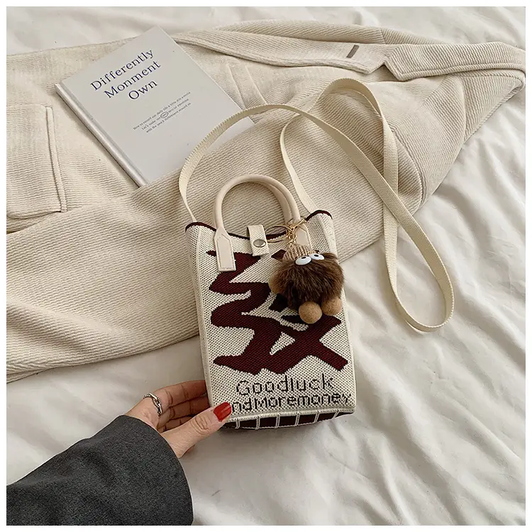 Women Red Envelope Messenger Bag with Doll Keychain — feature 30