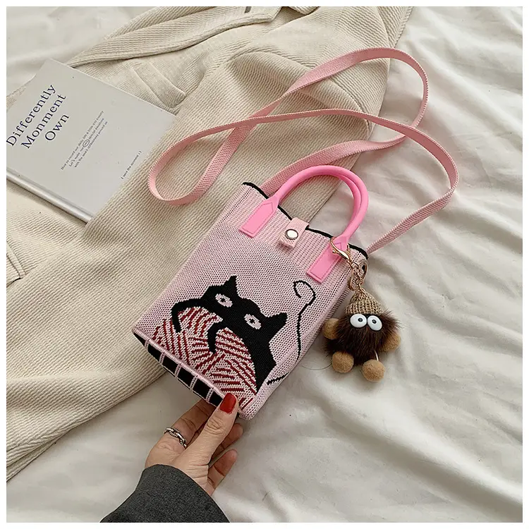 Women Red Envelope Messenger Bag with Doll Keychain — feature 32