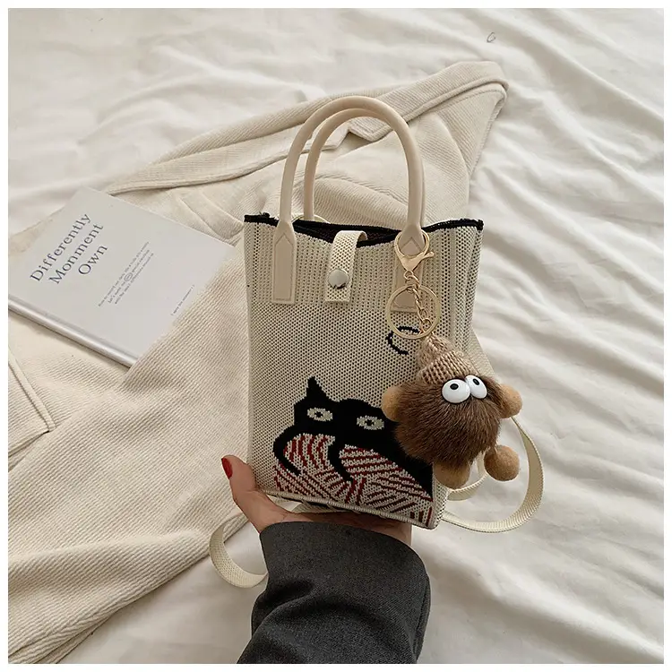 Women Red Envelope Messenger Bag with Doll Keychain — feature 34