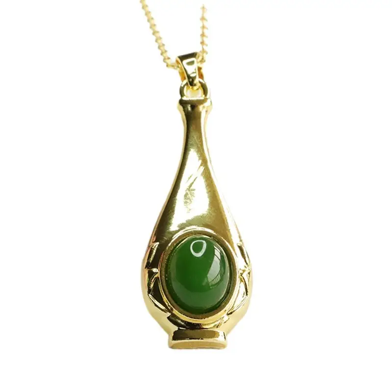 Guan Yu Green Jade Pendant Necklace for Women - Image 6