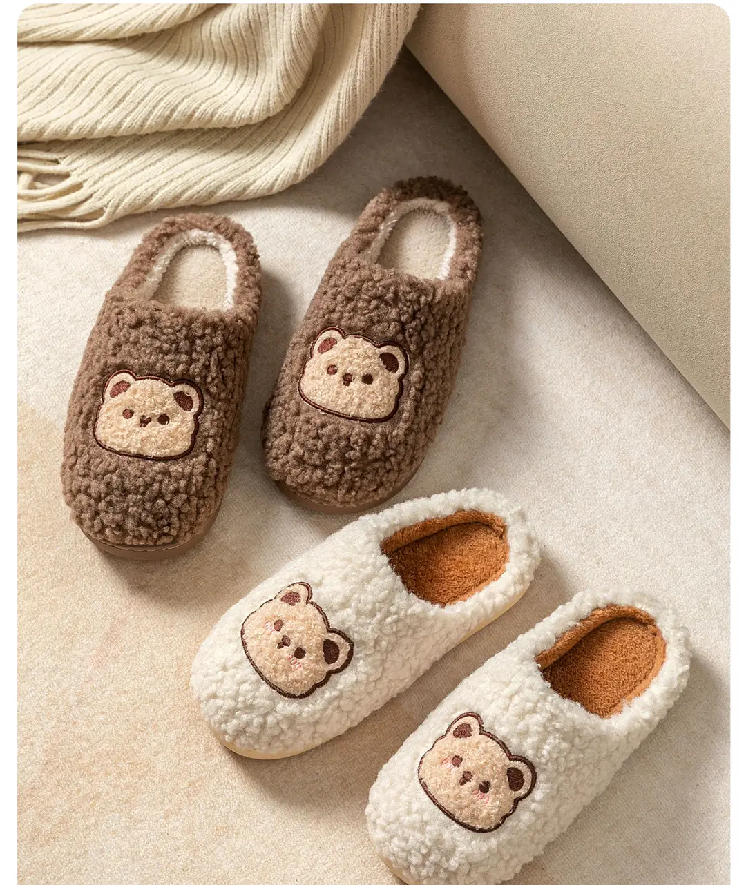 Jialiya Cute Cotton Slippers for Women, Winter 2025 New Model, Indoor Home Use, Fleece-Lined, Warm, Non-Slip, Antibacterial Cotton Slippers for Men — feature 19