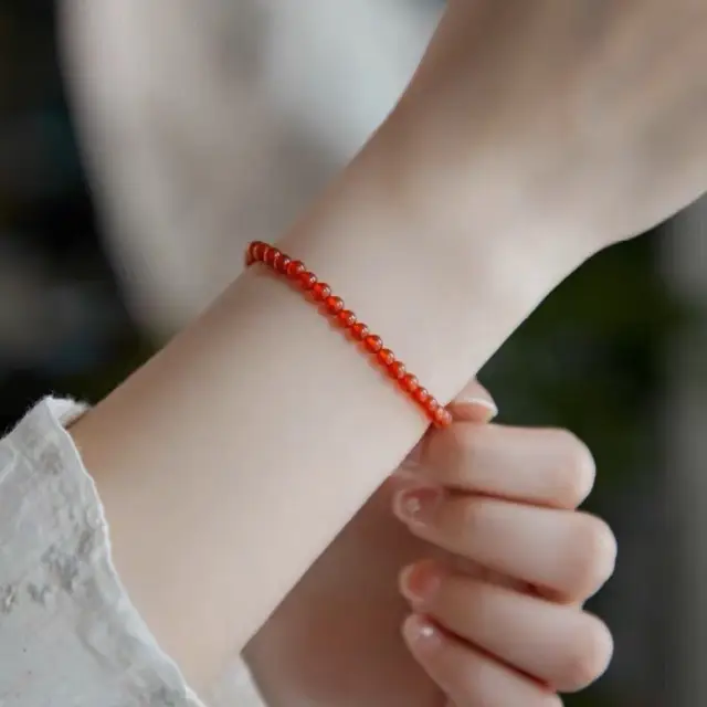 Natural Red Agate Bracelet for Women's New Year - Image 2