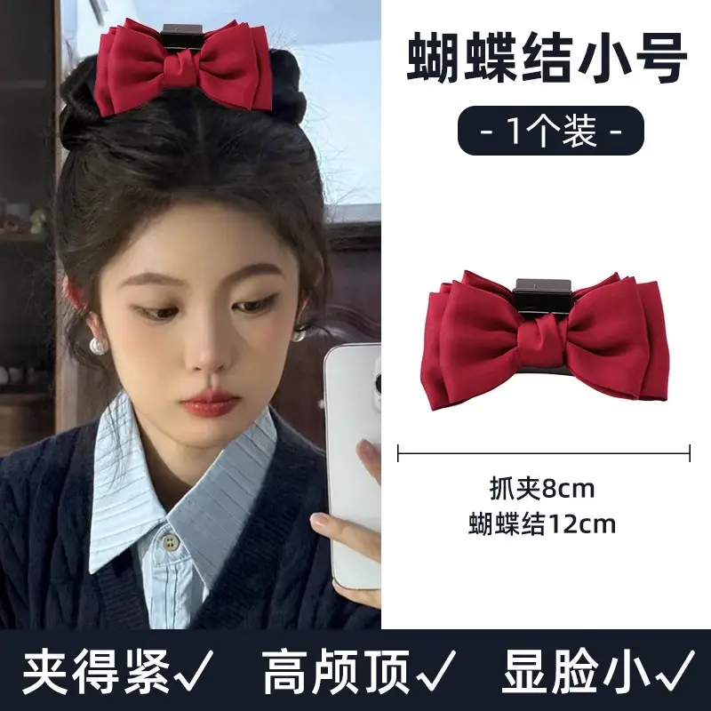 Oversized Bow Hairpin for Girls with Heart Design - Image 4