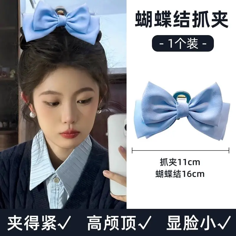 Oversized Bow Hairpin for Girls with Heart Design - Image 8