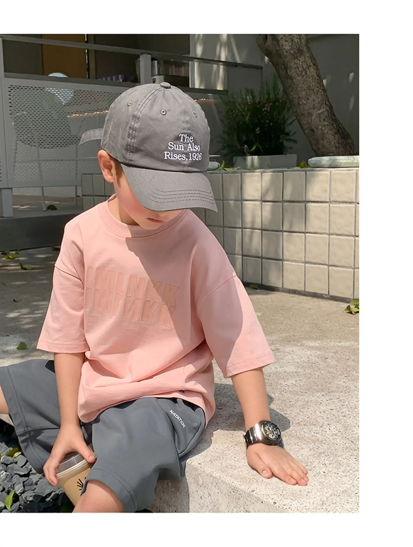 2025 Boys Short Sleeve T-Shirt Beige Casual Summer — feature 18