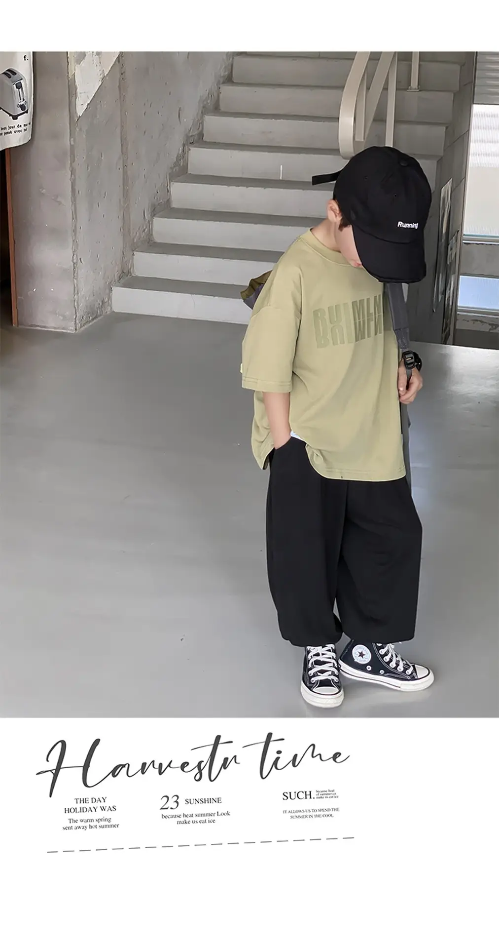 2025 Boys Short Sleeve T-Shirt Beige Casual Summer — feature 21