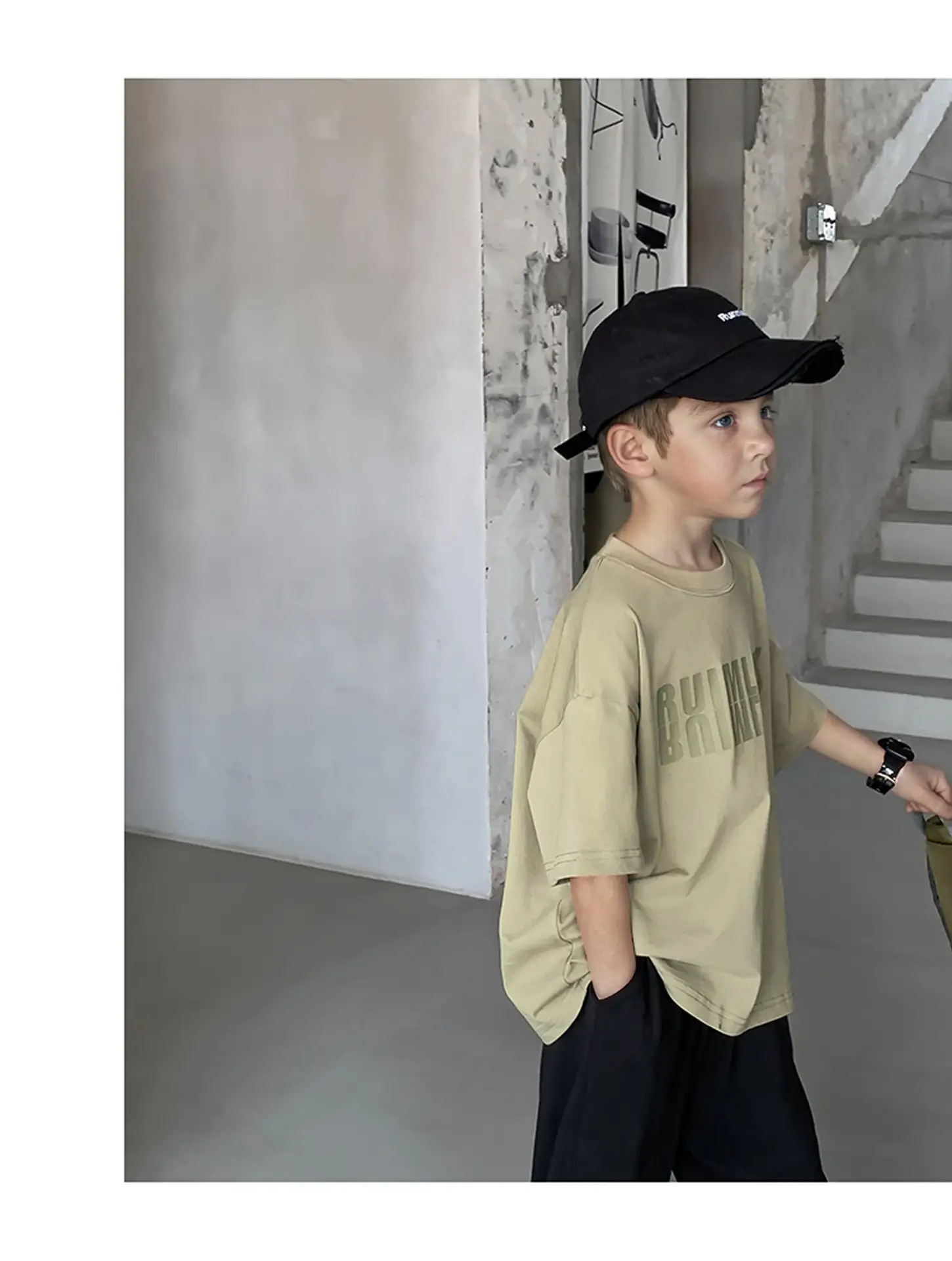 2025 Boys Short Sleeve T-Shirt Beige Casual Summer — feature 22