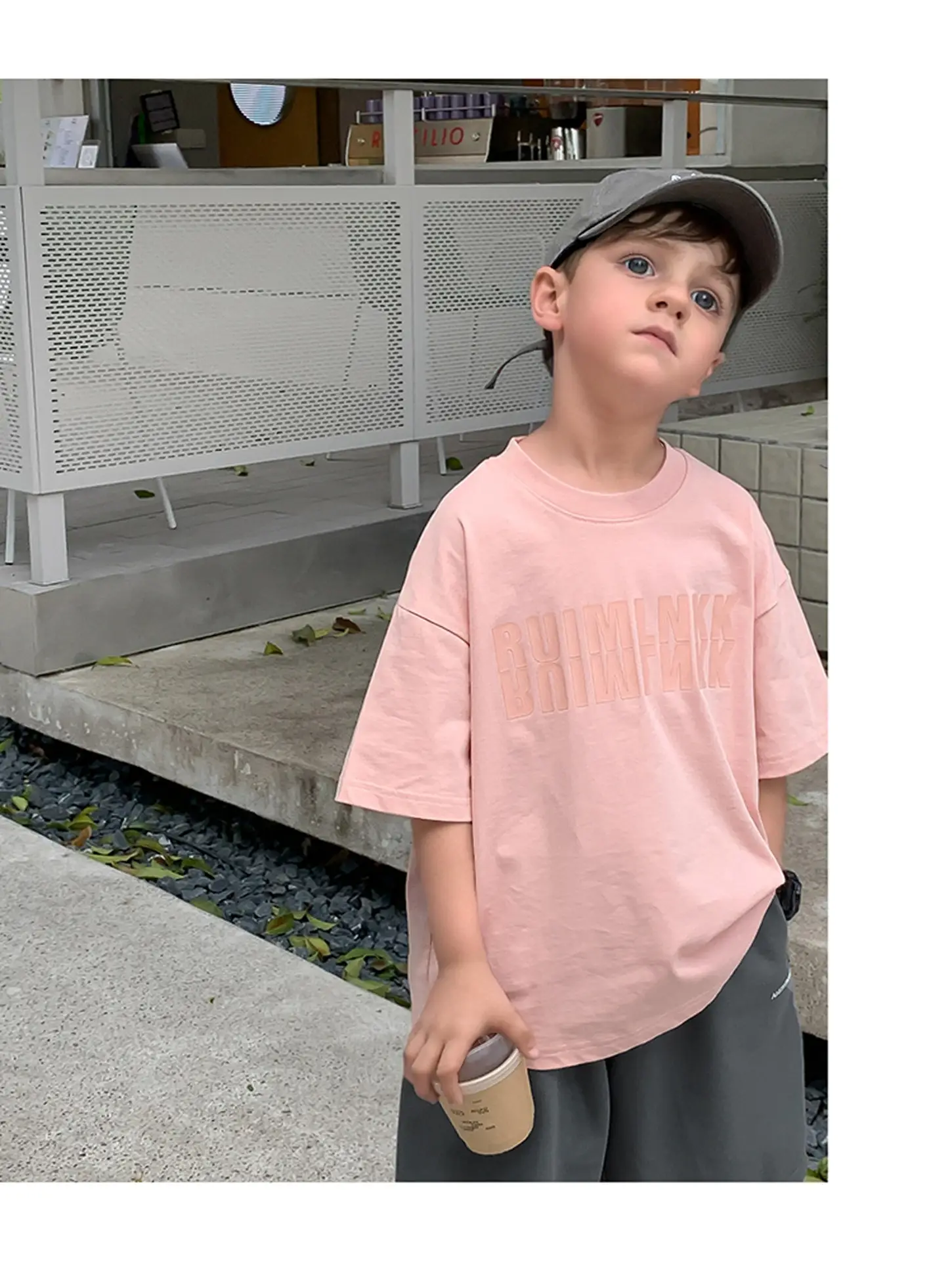 2025 Boys Short Sleeve T-Shirt Beige Casual Summer — feature 41