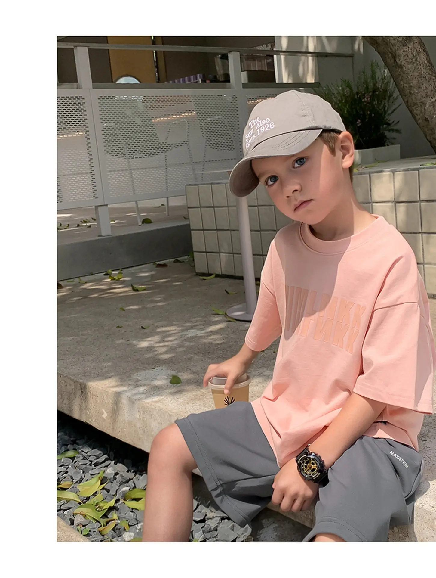 2025 Boys Short Sleeve T-Shirt Beige Casual Summer — feature 42