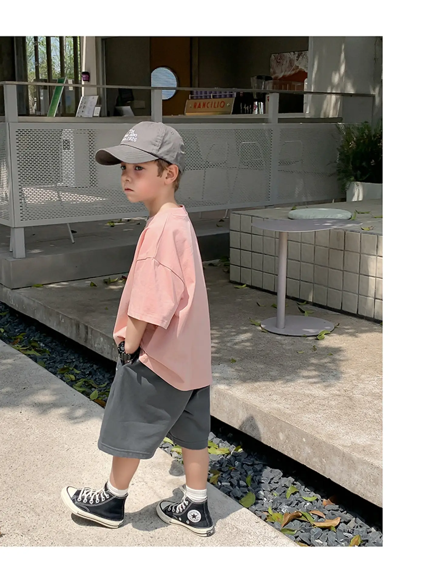2025 Boys Short Sleeve T-Shirt Beige Casual Summer — feature 45