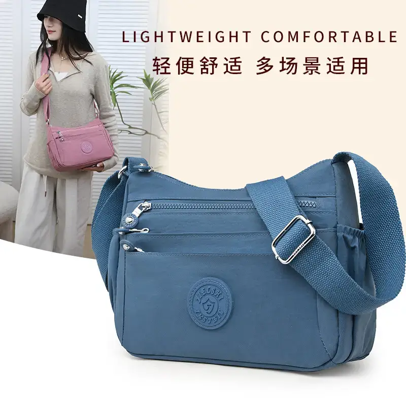 Women's Blue Waterproof Crossbody Bag Large Capacity - Image 12