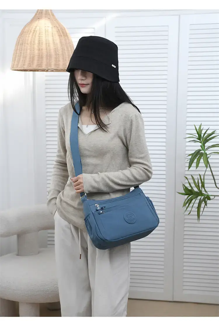 Women's Blue Waterproof Crossbody Bag Large Capacity — feature 22