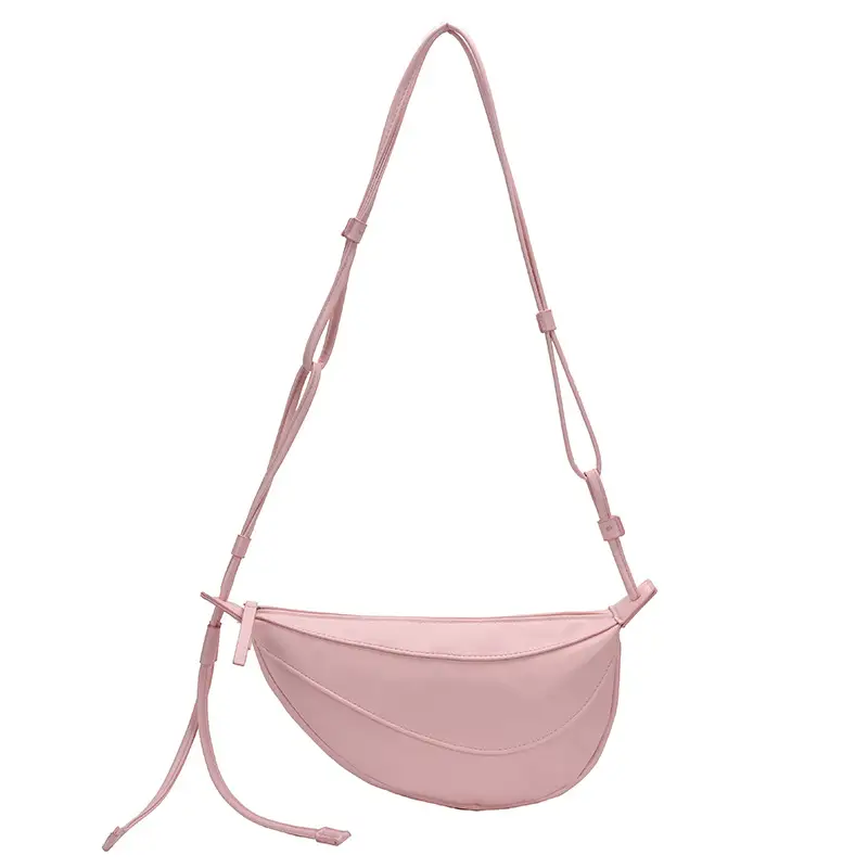 White Crossbody Bag for Women with Drawstring Strap