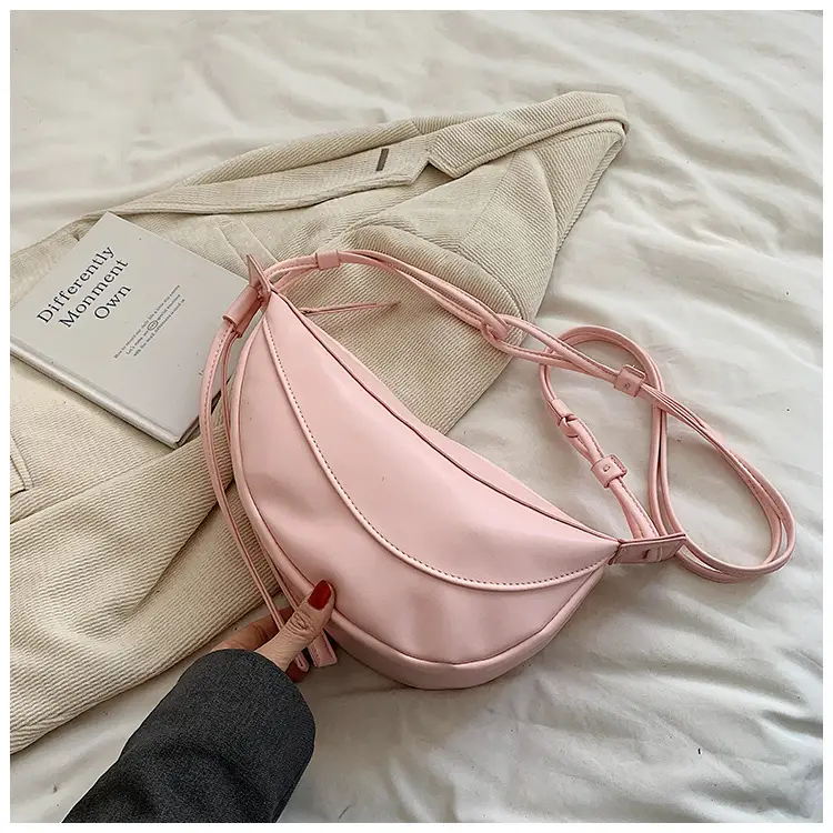 White Crossbody Bag for Women with Drawstring Strap