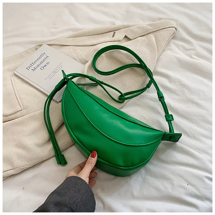 White Crossbody Bag for Women with Drawstring Strap