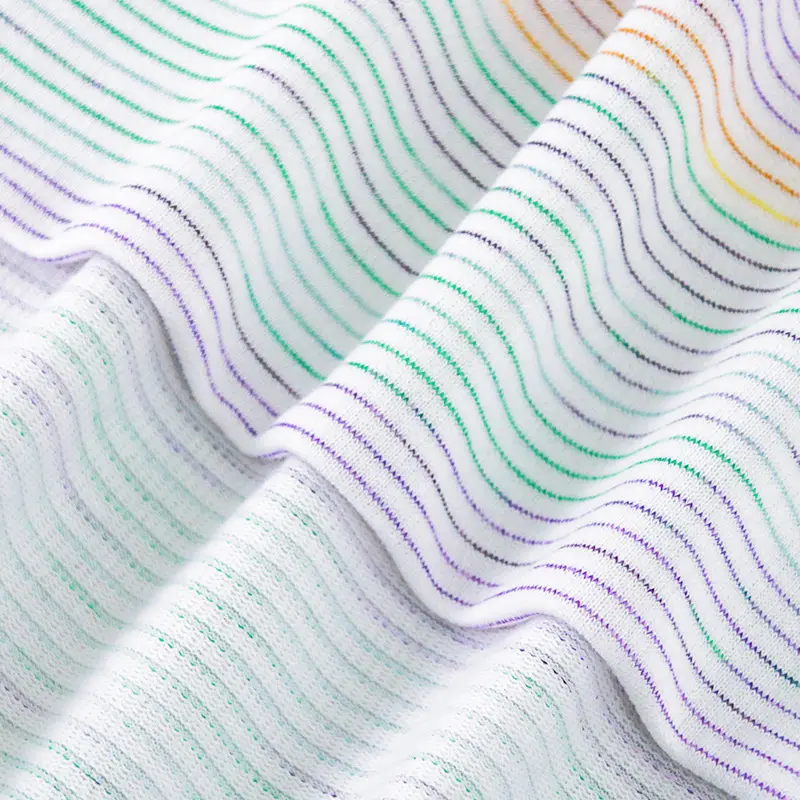 Rainbow Striped Cotton T-Shirt for Boys 230g - Image 15