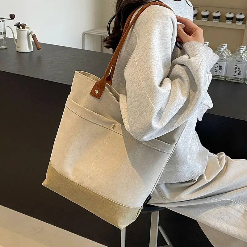 Women Large Canvas Tote Bag 2026 Autumn Winter - Image 2