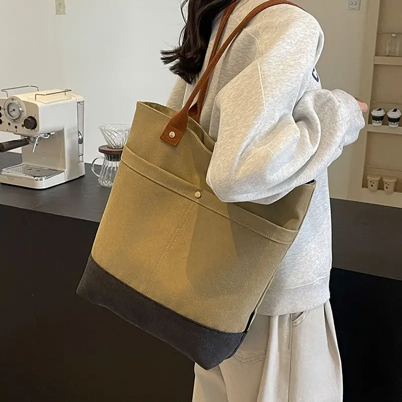 Women Large Canvas Tote Bag 2026 Autumn Winter - Image 3