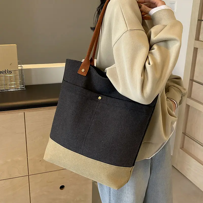 Women Large Canvas Tote Bag 2026 Autumn Winter - Image 4