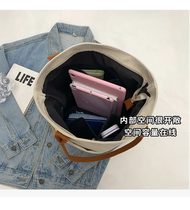 Women Large Canvas Tote Bag 2026 Autumn Winter — feature 16