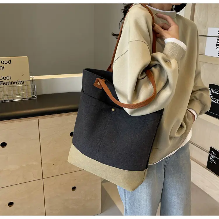 Women Large Canvas Tote Bag 2026 Autumn Winter — feature 18