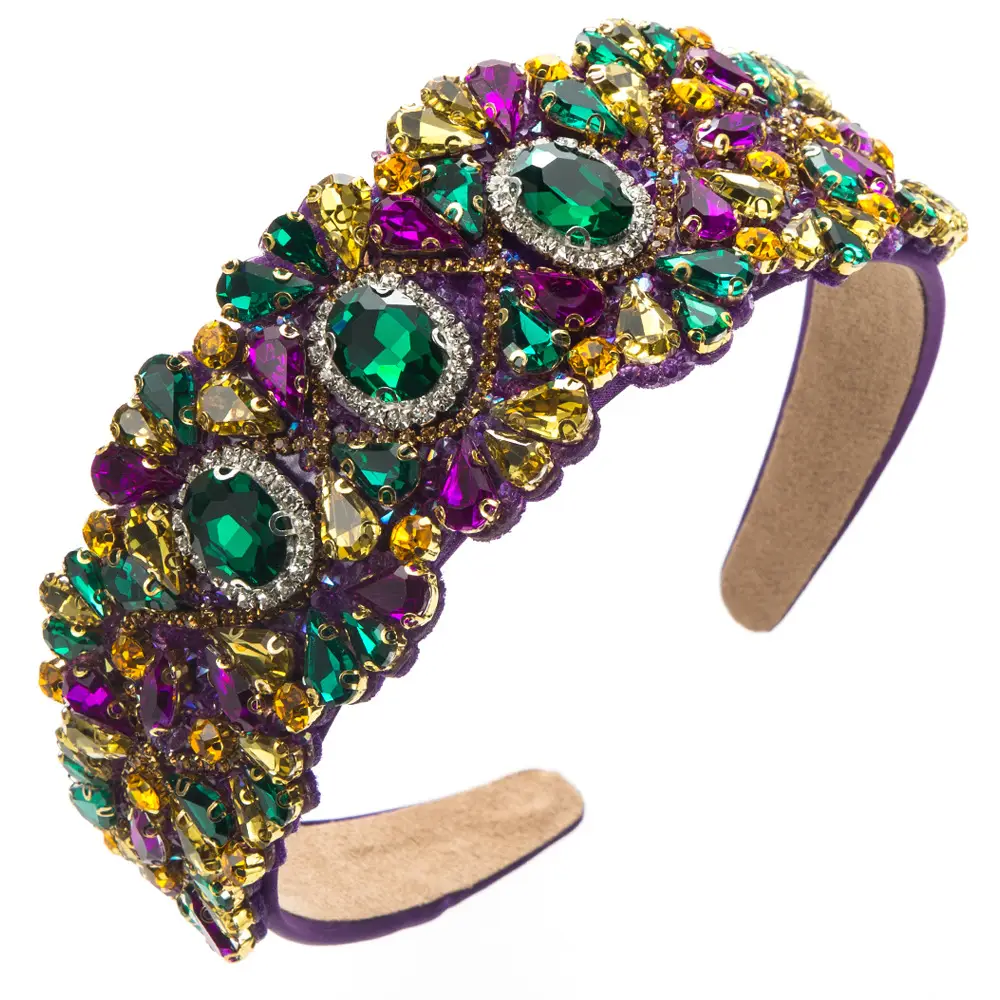 Wide Bristle Diamond Hoop for Women Elegant Hair Accessory - Image 11